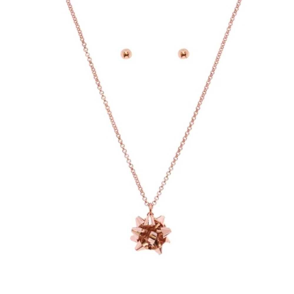 Bow Necklace & Earring Set